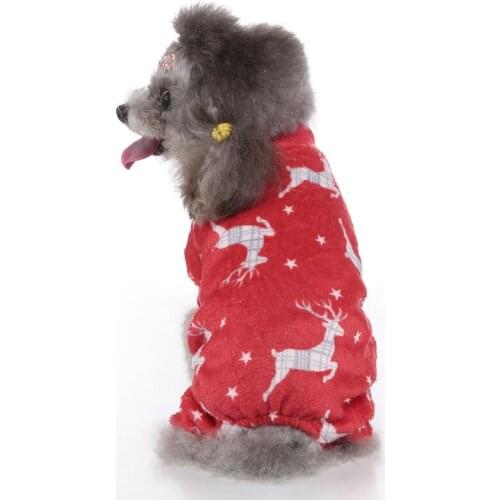 Dog Clothes Jacket Winter Warm Pet Dog Coat Puppy Printed Cartoon Pattern Christmas Clothing For Small Medium Dogs Products S-XL