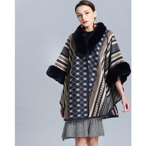 Pashmina Faux Fur Coat Women winter scraf Warm Soft Jacket Cardigan Thick Overcoat Short Outerwear Poncho And Capes shawl tippet