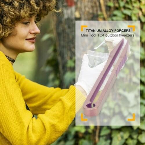 Professional Tweezers TC4 Clip Titanium Tweezers Pick Up Clip Camp Outdoor Pocket Maintenance Tool EDC Multi-purpose Gadget