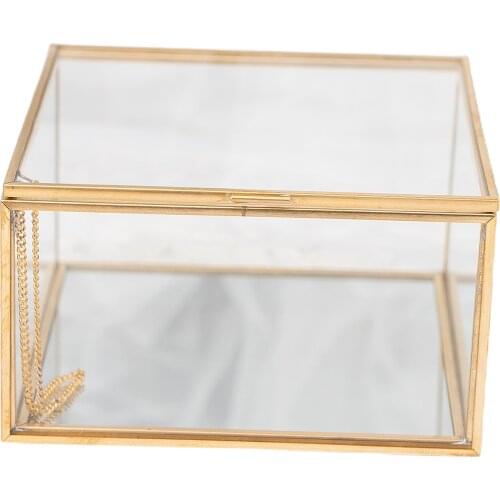 Jewellery Box Transparent Glass Room Glass Box Box Wedding with Lid