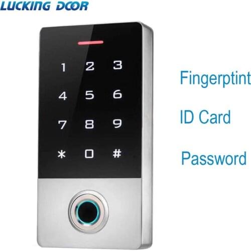 Waterproof Touch Metal 125khz RFID Fingerprint Access Control Electronic Door Lock Electric Gate Opener W/ Backlight 10000 user