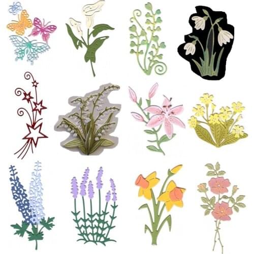 Vivid Daffodil Wild Flowers Metal Cutting Dies Stencil for DIY Scrapbooking Embossing Paper Cards Decorative Crafts New 2018 Die