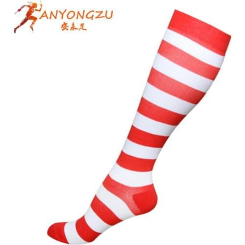 6PCS=3pair 2020 Women Popular Compression Stockings Outdoor Cycling Running Speed Dry Protection Leg Pressure Breathable Stripes