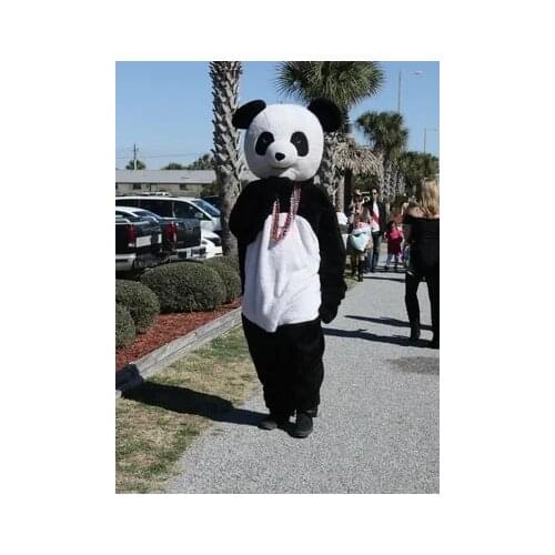 2021 classic Chinese Panda Animal Mascot Costume Bear Cartoon Adult Outfit Dress New Year Spring Day Carnival Christmas Festiva