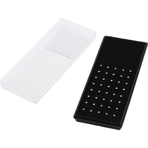 40pcs/box White Rhinestone Piercing Nose Studs Straight Pins Bars Stainless Steel Piercing Body Jewelry