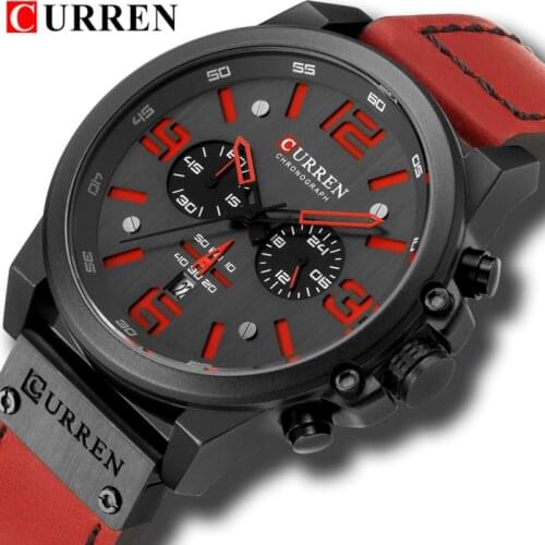 CURREN Relogio Masculino Men Military Watches Meski Quartz Mens Wrist Watches For Leather Military Business Men Clock Male Hour