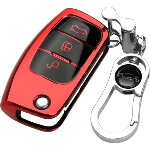 3 Button New Soft TPU Car Remote Key Cover Case For Ford Fiesta Focus 2 Ecosport Kuga Escape Falcon B-Max C-Max Eco Sport Galaxy