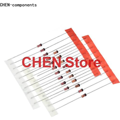 100pcs 1W Zener diode DO-41 3V 3V3 3V6 3V9 4V3 4V7 5V1 5V6 6V2 6V8 7V5 8V2 10V 12V 15V 16V 18V 20V 22V 24V 30V 33V