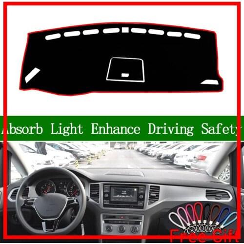 For Volkswagen Sportsvan 2016 2017-2019 Dashboard Cover Sun Shade Non-slip Dash Mat Pad Carpet Car Stickers Interior Accessories