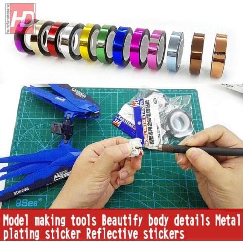 HD Gundam Model making tools Beautify body details Metal plating sticker Reflective stickers