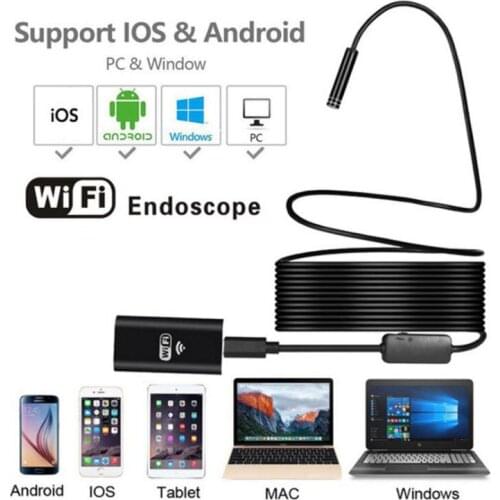 Wifi waterproof mobile phone endoscopic for Android Apple IOS wireless endoscope hard line