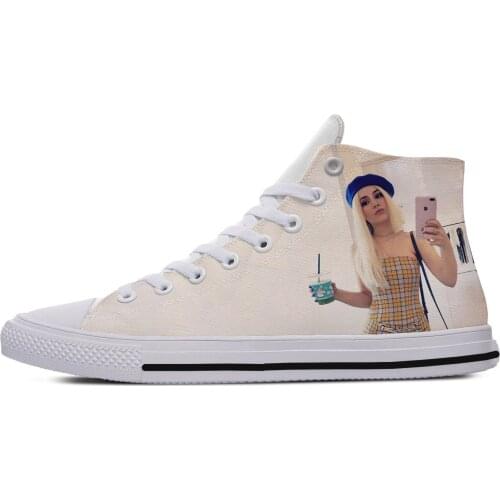 2019 Hot Cool Fashion Pop New Summer Funny High Quality Sneakers Handiness Casual Shoes 3D Printed For Men Women Ava Max