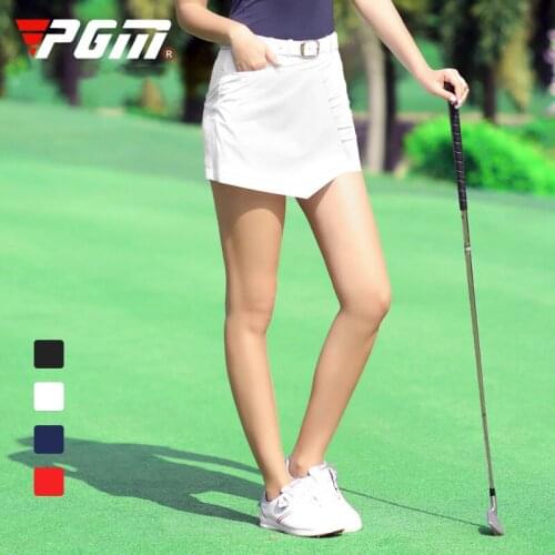 Summer And Spring Ladies Short Skirt Solid Color Stitching Sports And Leisure Anti-exhaust Golf Skirt