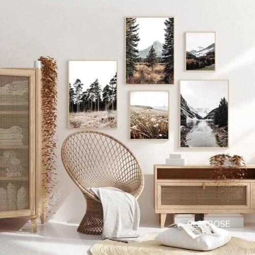 Small Pure And Fresh Fall View Nordic Modern Style Posters Canvas Pictures For Living Room Decorative Painting Unframed