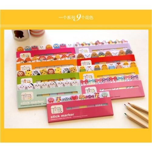 Mini Cute Kawaii Animals Candy Color Sticker memo pad memo boards Note Paper bookmark for Kids Creative Gift korean papelaria
