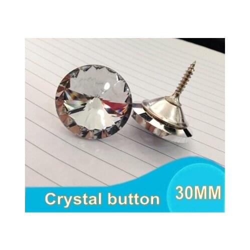 Fashion Crystal Glass Fasteners Button Nail Sofa Soft Hard Pack KTV Backdrop Bedroom TV Furniture Wall Decoration Accessories