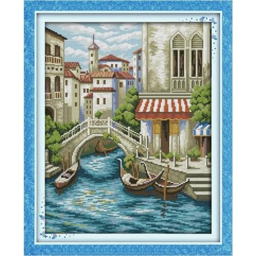 Natural scenery painting counted 11CT 14CT DIY kit Chinese wholesale Cross Stitch embroidery needlework Sets home decor
