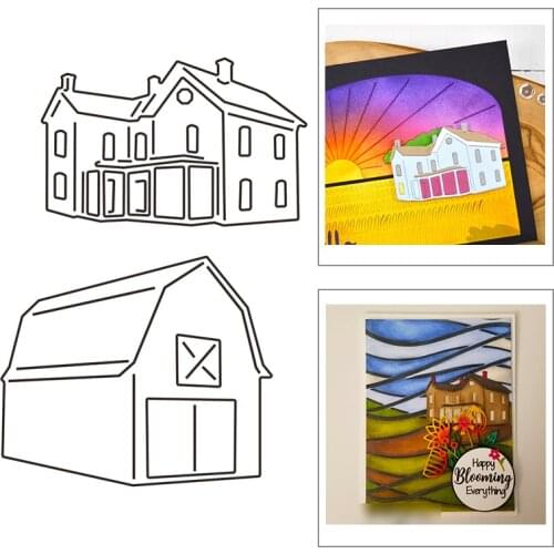 2021 New Farm House Barn Metal Cutting Dies For Mould Cut Paper Craft Making Building House Greeting Card Scrapbooking No Stamp