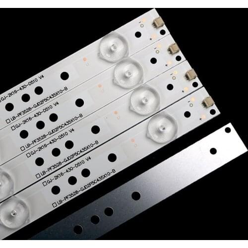 New Kit 5 PCS 10LED(3V) 842mm LED backlight strip for 43PFT4131 43PFS5301 GJ-2K15-430-D510 GJ-2K16-430-D510-V4 01Q58-A