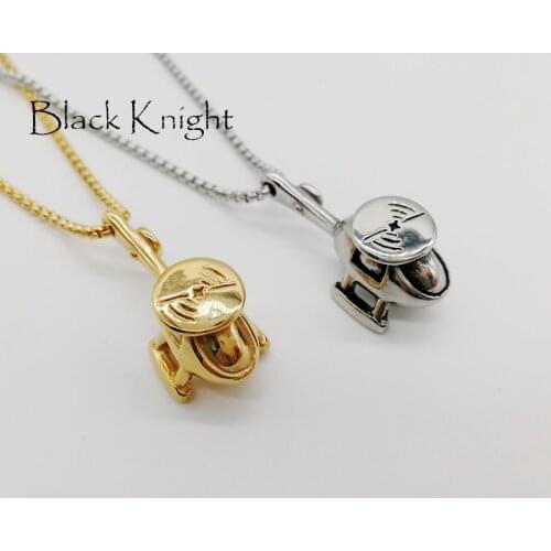 Black Knight helicopter pendant necklace mens fashion stainless steel helicopter plane necklace street boy fashion BLKN0677