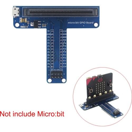 Micro:bit GPIO Expansion Board T Type 5V and 3.3V Output Extension Board Programming for Micro:Bit Kids Electronic Education