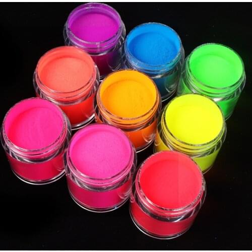 1Box Nail Acrylic Powder UV Gel Polish Manicure Nail Art Decorations Polymer Builder Carving 3D Pattern Neon Pigment Powder Dust
