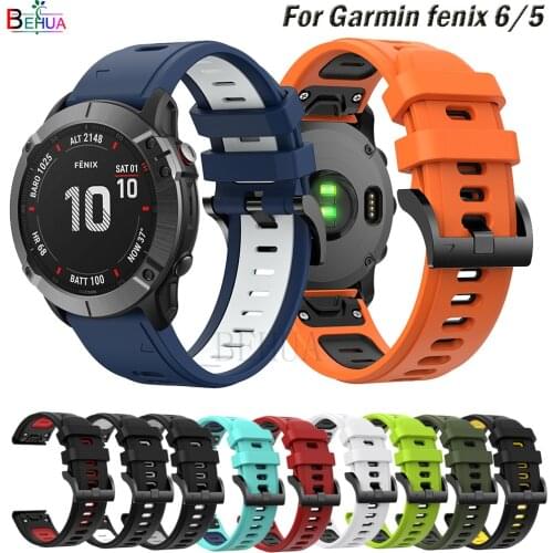 22mm Watchband Strap For Garmin Fenix 6 5 /6 Pro/ Forerunner 935 / 945 Smart Bracelet Quick Release Silicone Easy fit WristStrap