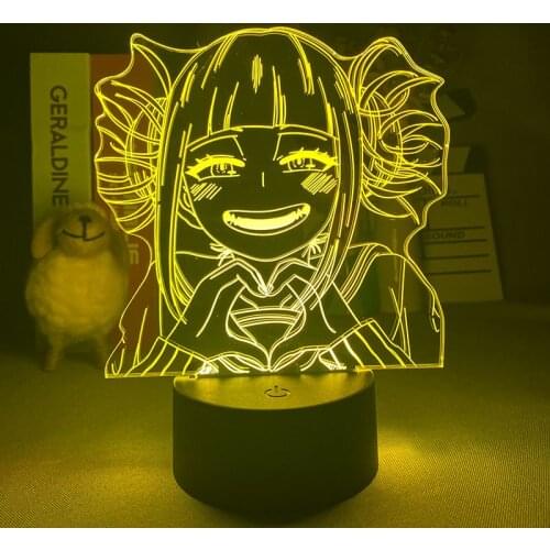 Anime My Hero Academia Himiko Toga LED Light for Room Decor 3D LED Night Light for Children Boku no Hero Academia Manga Gift