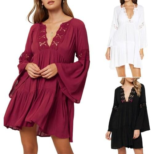 SAGACE Flared Summer Dresses