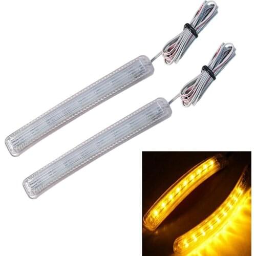 Car Styling led Car light bar Amber White auto LED lights Auto Rearview Mirror FPC Turn Signal Lights Bar Lamp New Arrival