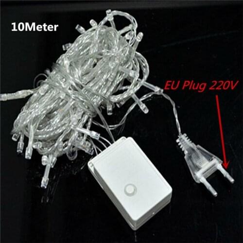 10M 100 Led String Garland Christmas AC110V AC220V Tree Fairy Light Waterproof Home Garden Party Outdoor Holiday Decoration