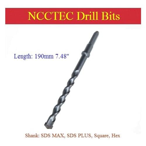 [Length 190mm 7.48'' ] Diameter 3-50mm 0.12''-2'' carbide core drill bits | Hammer hole saw SDS MAX SDS PLUS Square Hex Shank