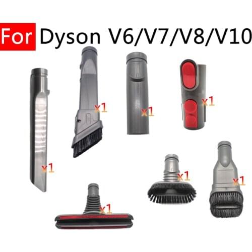 For Dyson DC Series V6 V7 V8 V10 Parts Home Adapters Pet Mite Removal Mattress Brush Tip Flat Suction Hose Robot Vacuum Cleaners