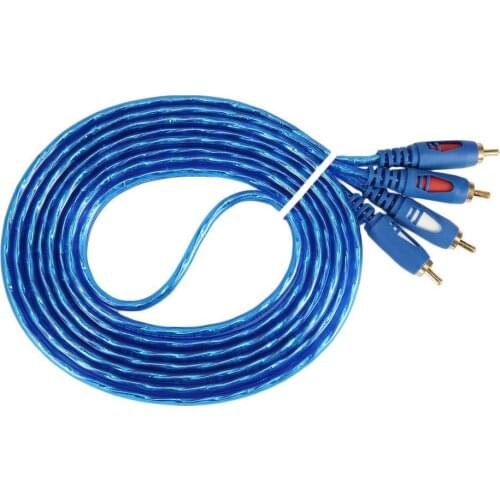 2RCA Audio Cable 1.5/3/5M Oxidation Resistant Design 2RCA Male to 2RCA Male Cable for DVD Digital Player TV Box RCA ZC973601