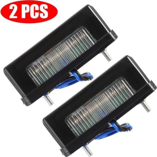 2pcs 12-24V ABS Waterproof White LED Truck Licence Plate Number Light Lamp For Trailer Boat Caravan DIY Parts Accessories