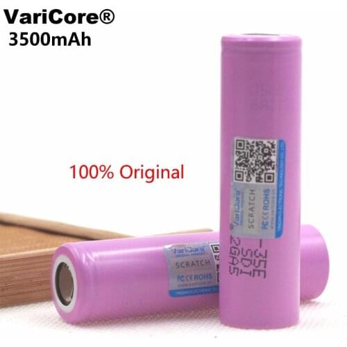 2 PC. .. Varicore 35e original power 18650 lithium battery 3500 mAh 3.7 V 25a high power inr18650 35e for Samsung
