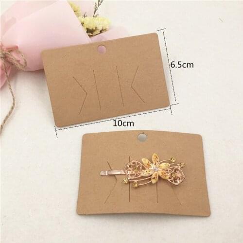 20Pcs/Lot 10x6.5cm Vintage Style Paper Jewelry Display Cards For Packing Hair Pin Tuck Comb Headdress Hair Clip Card Charm Label