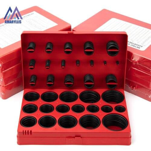 382/419pcs Black Natural Buna Rubber NBR Sealing O-Rings Metric Series Replacement Kits 70 Shore 30 Sizes O-Ring Assortment S22