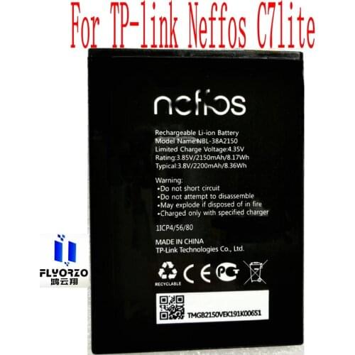 New High Quality 2150mAh NBL-38A2150 Battery For TP-link Neffos C7 lite Mobile Phone