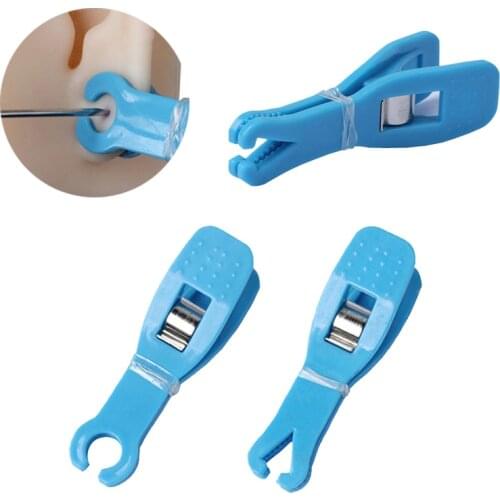 1PC Acrylic Piercing Clamp Round and Triangle Open Needle Piercing Tools Forceps Plier Clamp for Ear Navel Lip Body Jewelry Tool