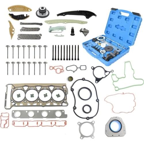 AP01 Repair Kit Timing Chain + Tool + Gasket + Valves For VW Jetta Audi A4 2.0 TSI