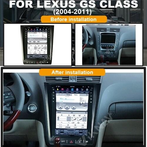 11.8 inch car DVD player car GPS radio navigation For-LEXUS GS 2004-2011 car multimedia player stereo support carplay