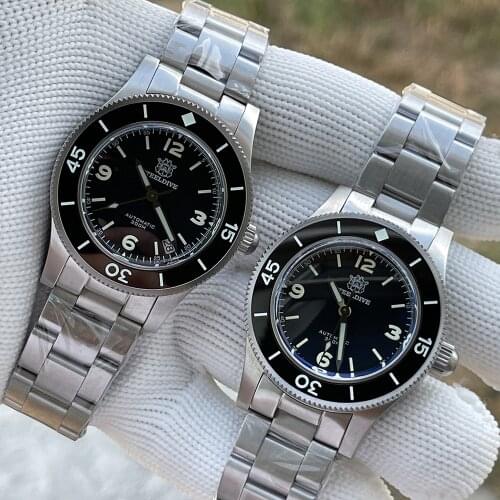 Steeldive Design Japan NH35 Automatic Diver Watch Super Luminous 300m Waterproof Ceramic Bezel Sapphire Glass SD1952 Mens Watch