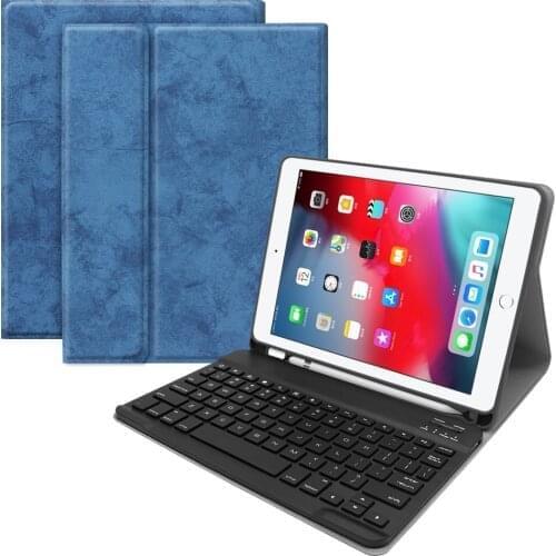 For iPad Air 3 10.5 Case Bluetooth Keyboard W pencil holder,Ultra Slim Stand Leather Cover For iPad Air 3 10.5 Case Keyboard