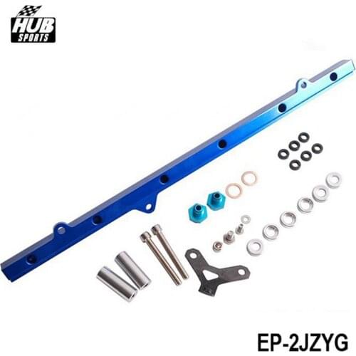 For Toyota 2JZ Top feed Injector Fuel Rail Turbo Kit Blue Aluminium Billet HQ Jdm HU-2JZYG