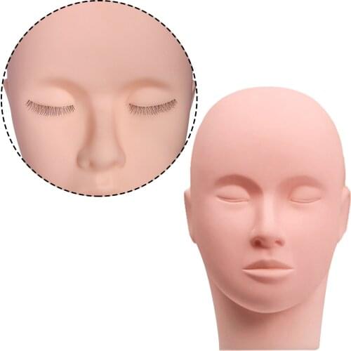 Esthetics Mannequin Head Rubber Practice Training Head Cosmetology Mannequin Doll Face Head For Eyelashes Makeup beauty Practice