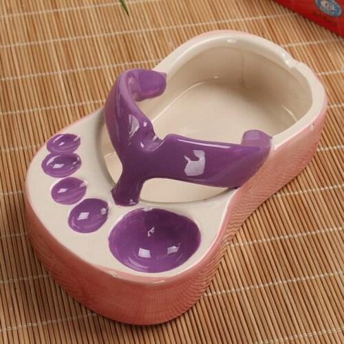 Ceramic Ashtray without Lid Creative Flip-flop Shaped Ashtray with Cigarette Rest for Home Office Bar 13*8*5.5cm XHC88