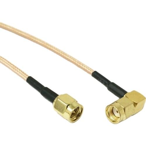 New Modem Coaxial Cable SMA Male To RP-SMA Male plug Right Angle RG316 Cable 15CM/30CM/50CM Adapter for wifi antenna