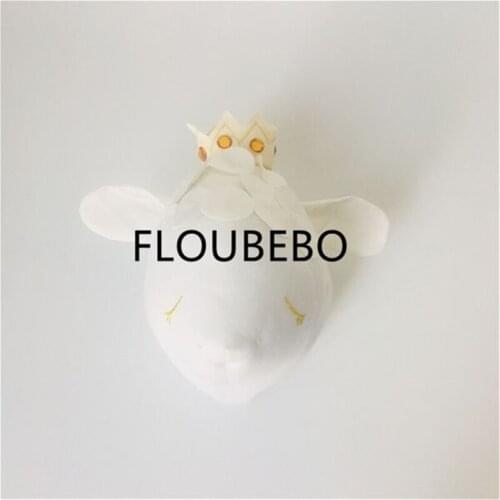 An crown Lamb Doll Wall ornaments Plush Stuffed Childrens room wall decoration Toys Christmas Gift Cushion pillow