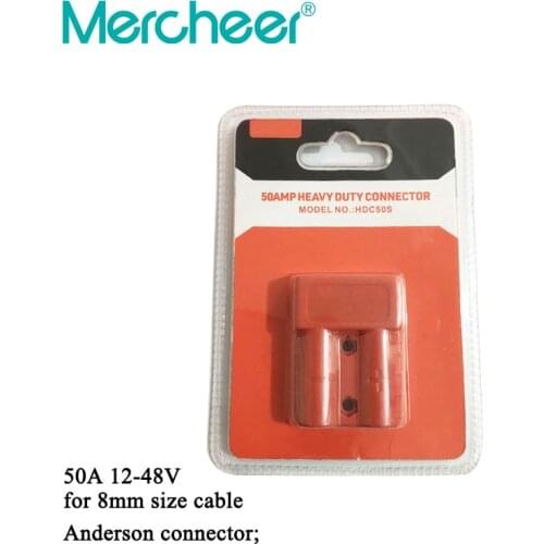 12-48V 50 Amps 50A Red MCanderson Connector Retail Packing Silver Plated Copper Terminals